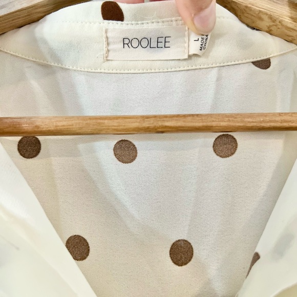 Roolee Polka Dot Button Down Blouse - Picture 5 of 8